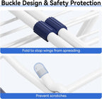 Clothes Drying Rack with 4-Gullwing, White