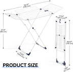 Clothes Drying Rack with 4-Gullwing, White