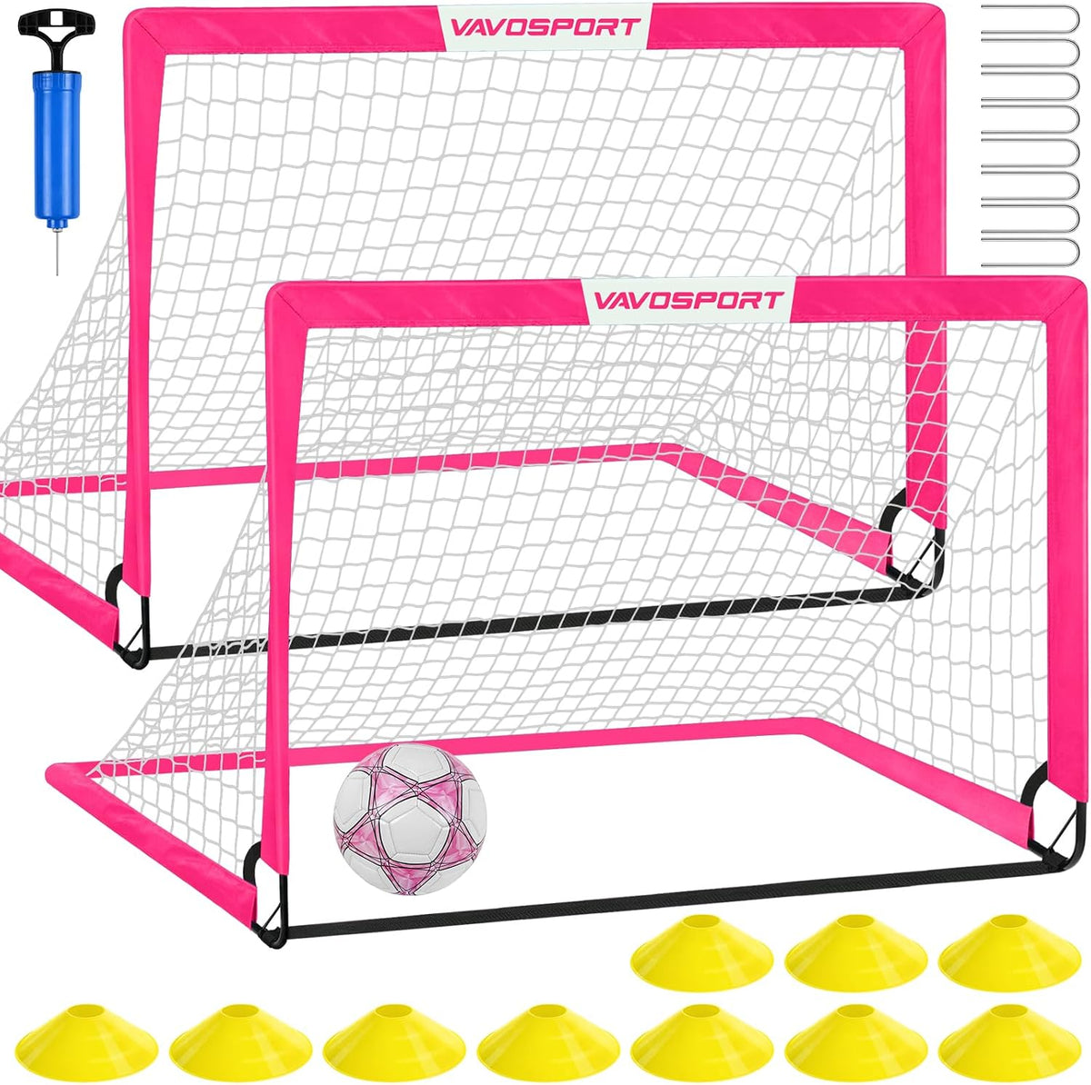 Kids Soccer Goals for Backyard Set of 2,Soccer Training Equipment