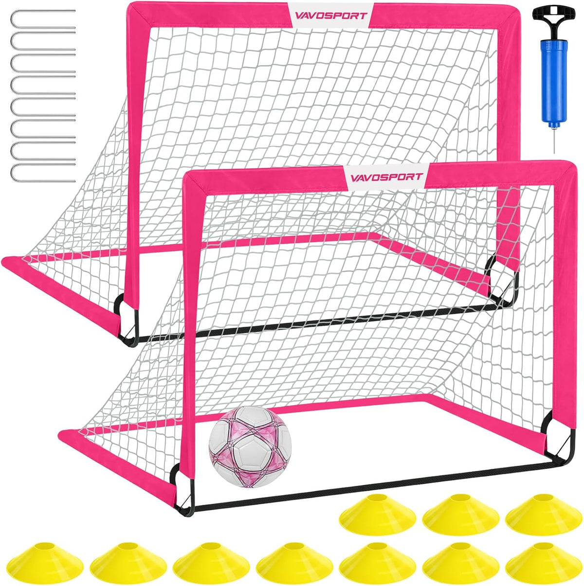 Kids Soccer Goals for Backyard Set of 2,Soccer Training Equipment