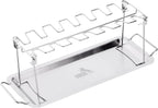 Chicken Leg Rack for Grill with Drip Pan for Smoker, Chicken Drumstick Holder