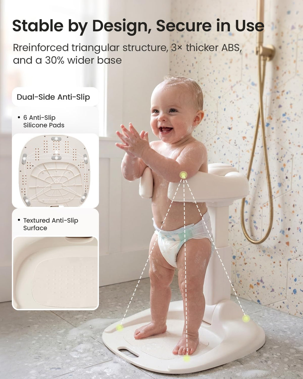 Baby Bath Stand & Foldable Shower Stand for Baby 6 Months And Up