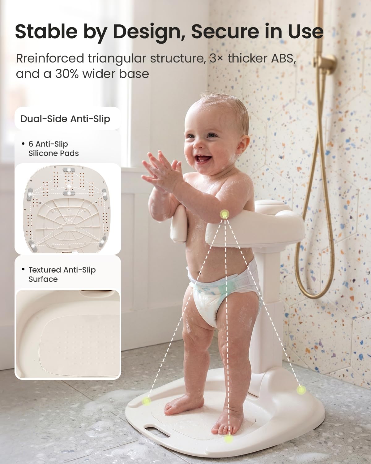 Baby Bath Stand & Foldable Shower Stand for Baby 6 Months And Up