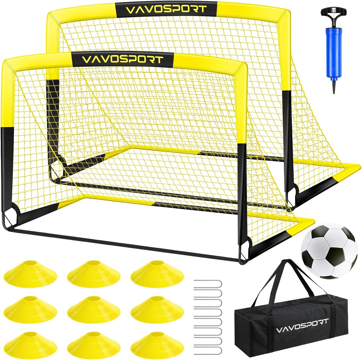 Kids Soccer Goals for Backyard Set of 2,Soccer Training Equipment