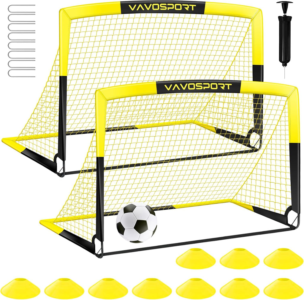 Kids Soccer Goals for Backyard Set of 2,Soccer Training Equipment