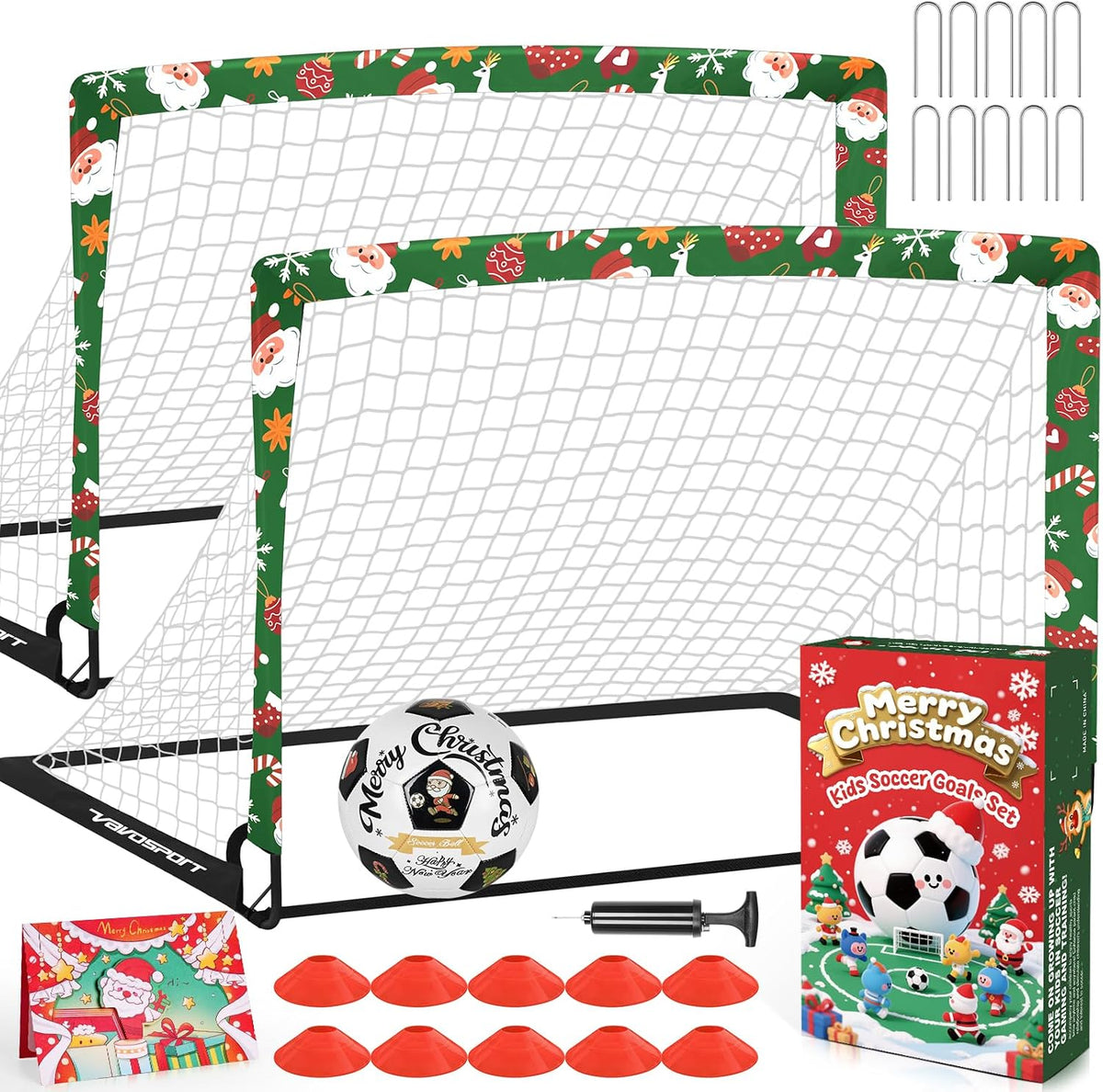 Kids Soccer Goals for Backyard Set of 2,Soccer Training Equipment