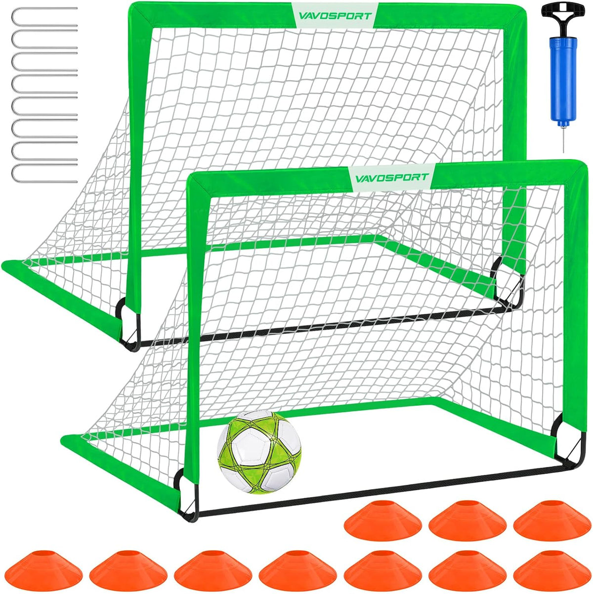 Kids Soccer Goals for Backyard Set of 2,Soccer Training Equipment