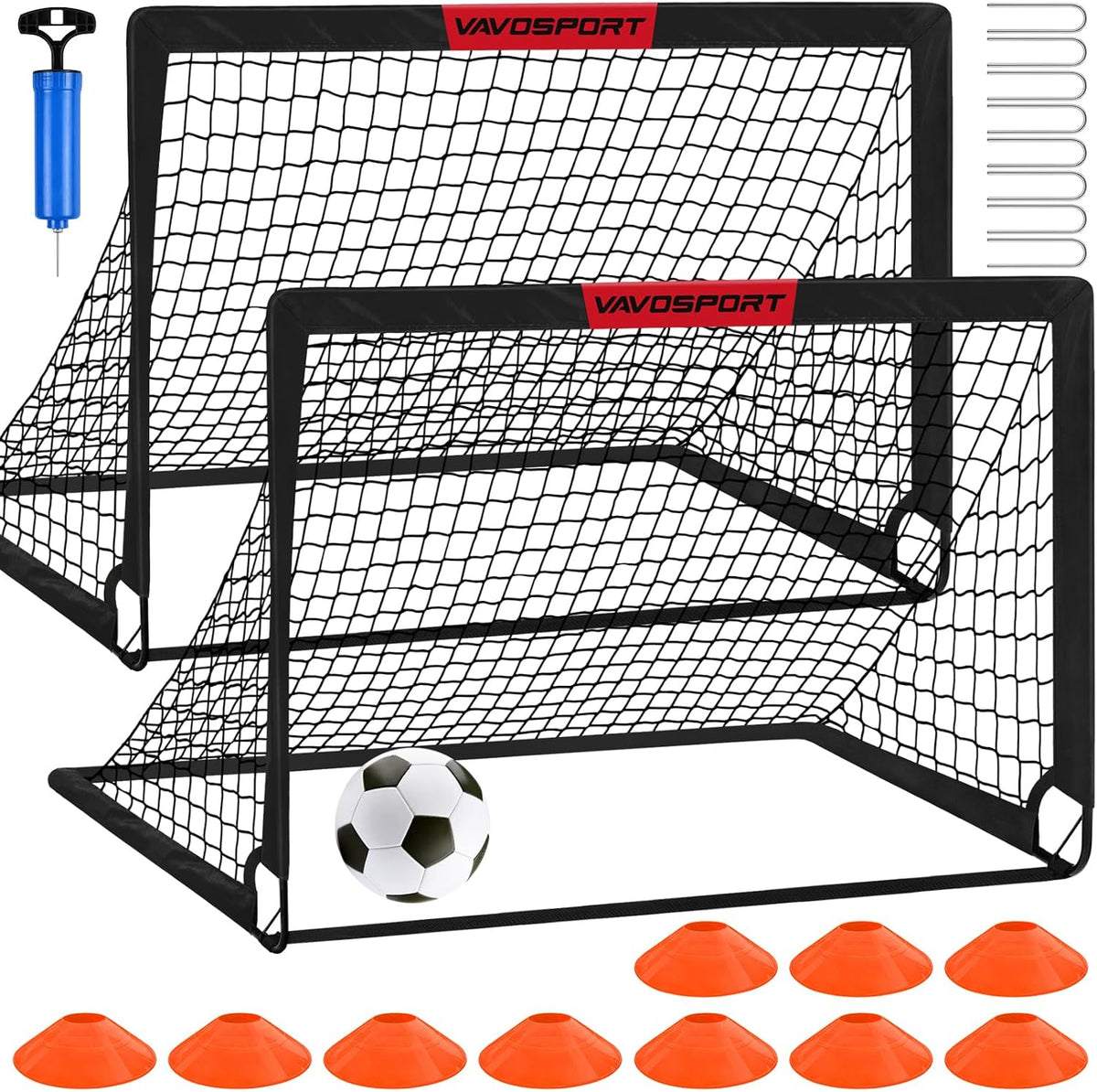 Kids Soccer Goals for Backyard Set of 2,Soccer Training Equipment